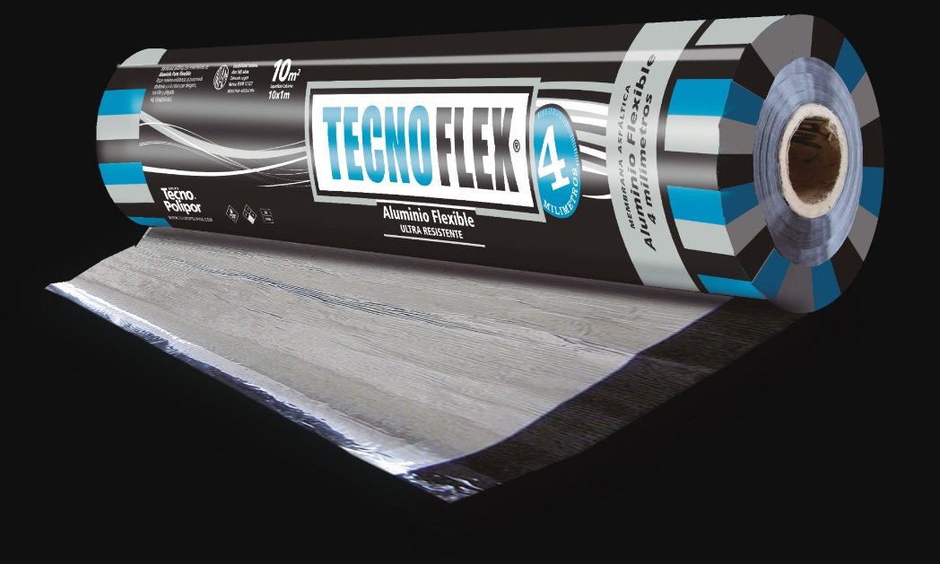 MEMBRANA ASFALTICA ALUMINIO FLEX 1X10 N4 TECNOFLEX